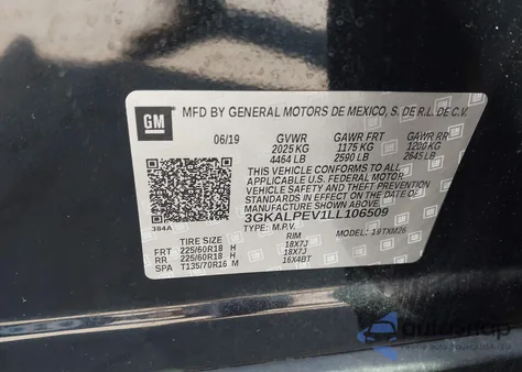 2020 GMC Terrain Fwd Slt z USA, uszkodzony, nr VIN 3GKALPEV1LL106509